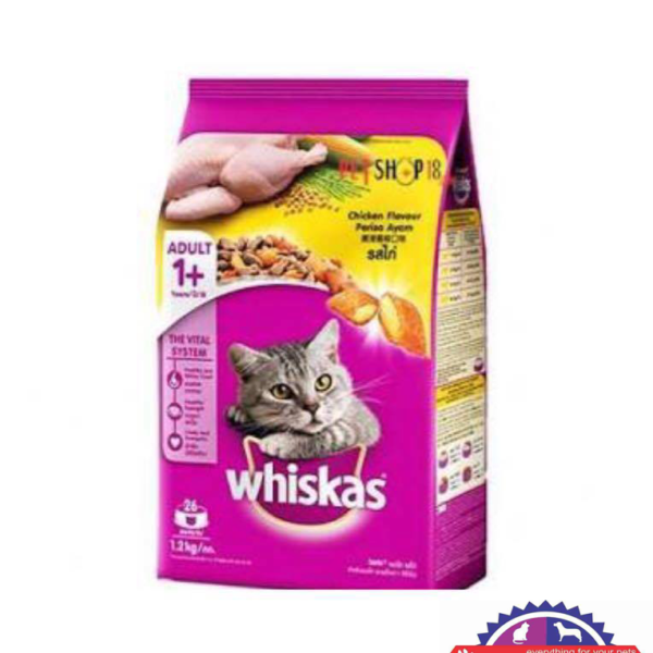 Whiskas dry cat food adult 1+ chicken 1.1 kg