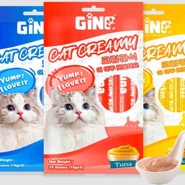 Gino Creamy Lickable Treats For Cat – 75 Grams