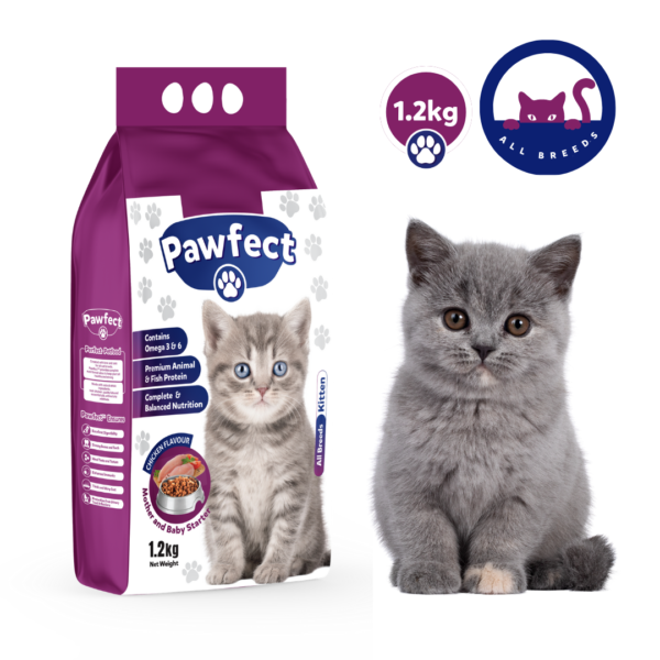 PAWFECT Kitten Cat Food 2-packs box (1.2KG each pack)