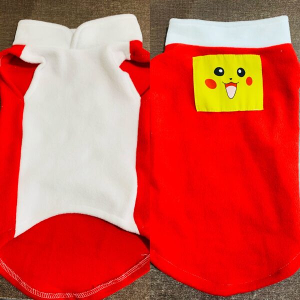 RED AND WHITE JACKET(WINTER STUFF)FOR PUPPY