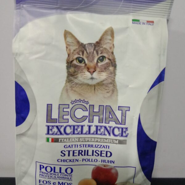 LECHAT STERILISED CAT FOOD(CHICKEN WITH RICE,EGGS & APPPLE)400GRAM