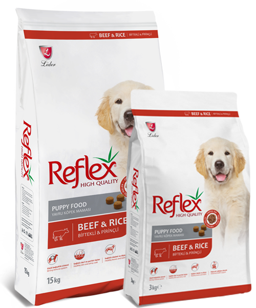 REFLEX PUPPY FOOD(BEEF AND RICE)3KG