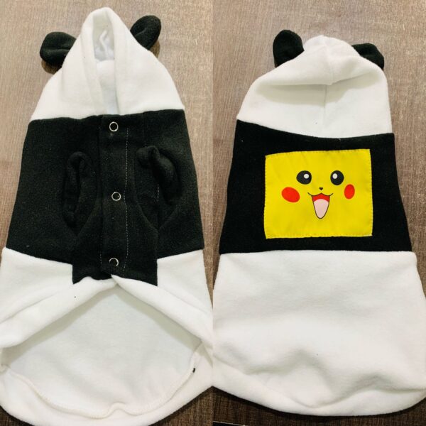 BLACK & WHITE CAT HOODIE (WINTER STUFF) FOR ADULT CAT
