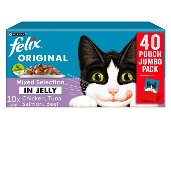 FELIX CAT JELLY FOOD MIXED SELECTION 24 pou
