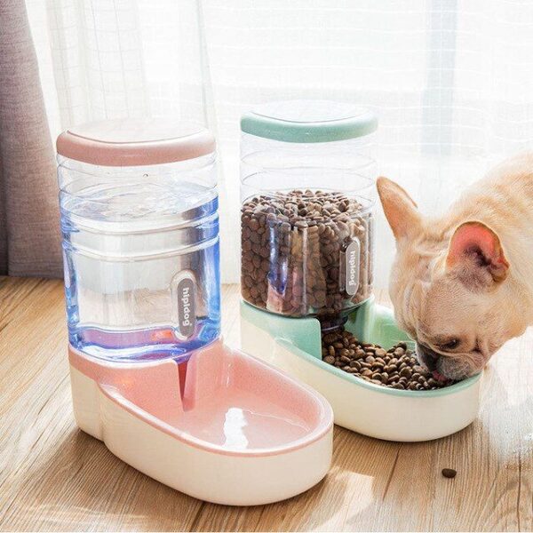 AUTOMATIC CONTAINER BOWL WITH BOTEL FOR CATS