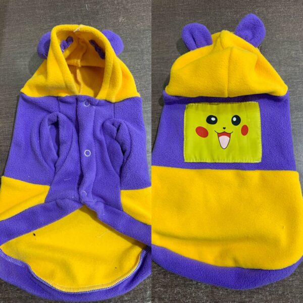 YELLOW AND PURPLE HOODIE(WINTER STUFF)FOR ADULT CAT