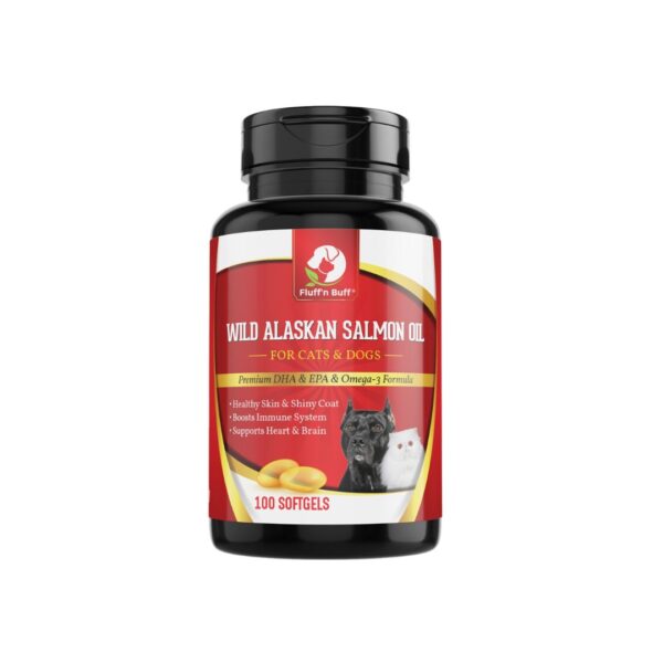 Fluff n Buff Wild Alaskan Salmon Oil Soft gels Supplement - 100 Gram
