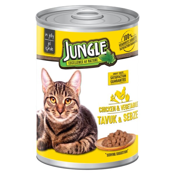JUNGLE CANNED WET FOOD FOR CATS(CHICKEN & VEGETABLE) 415GRAMS