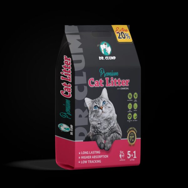 Dr Clump Premium Cat Litter With Charcoal 5L