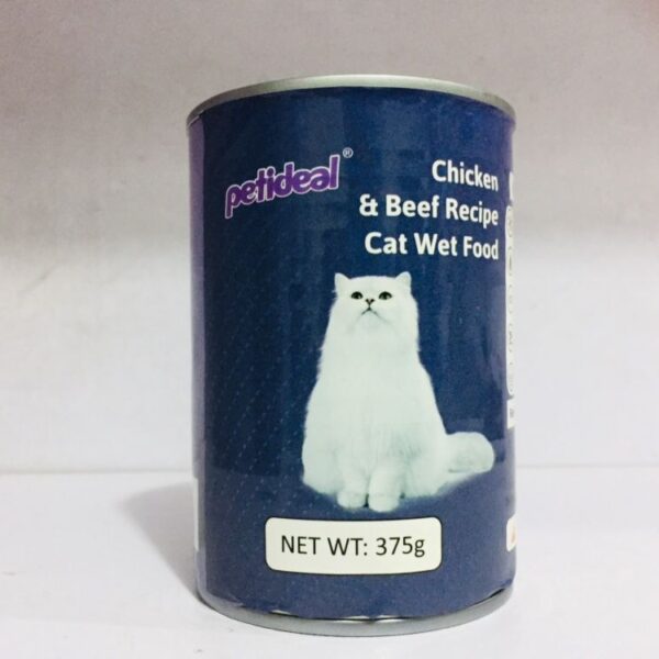 petideal canned wet food (chicken & beef) 375g