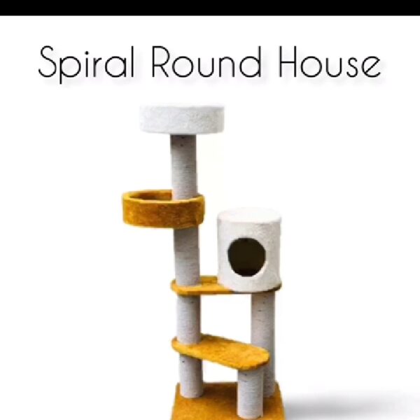 SPITRAL ROUND HOUSE AND SCRATCH POST 128CM