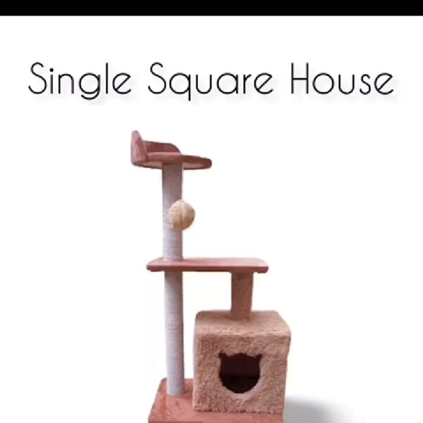 SINGLE SQUARE HOUSE SCRATCH POST