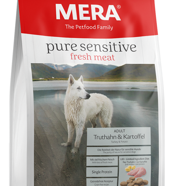 MERA  SENSITIVE FRESH MEAT DOG FOOD ( TURKEY & POTATTO )12.5KG