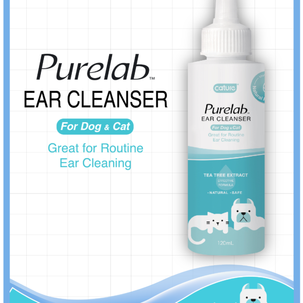 PURELAB EAR CLEANSER FOR DOGS & CATS 120ml