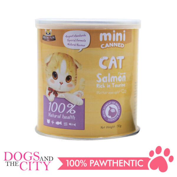CAT CANNED SALMON FLAVOR RICH IN TAURINE(130GRAMS) BETTER FOR BRAIN AND EYESIGHT