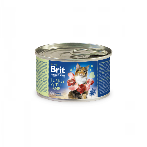 BRIT PREMIUM TIN TURKEY WITH LAMB 200 GRAMS