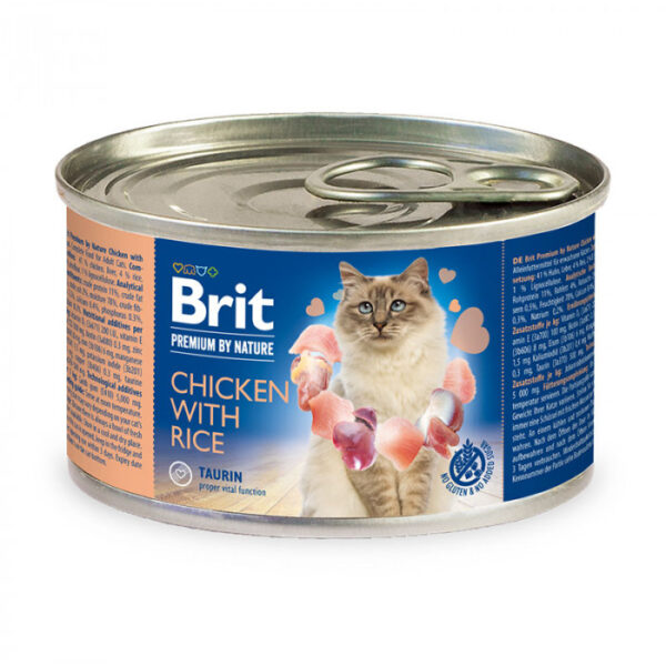 BRIT PREMIUM TIN (CHICKEN WITH RICE)200GRAMS