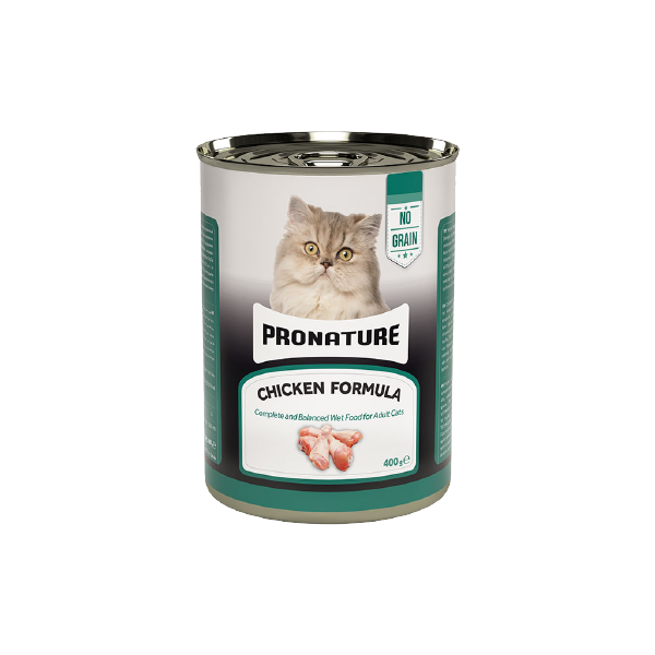 PRONATURE CHICKEN FORMULA WET FOOD FOR ADULT CATS(400GRAMS TIN)