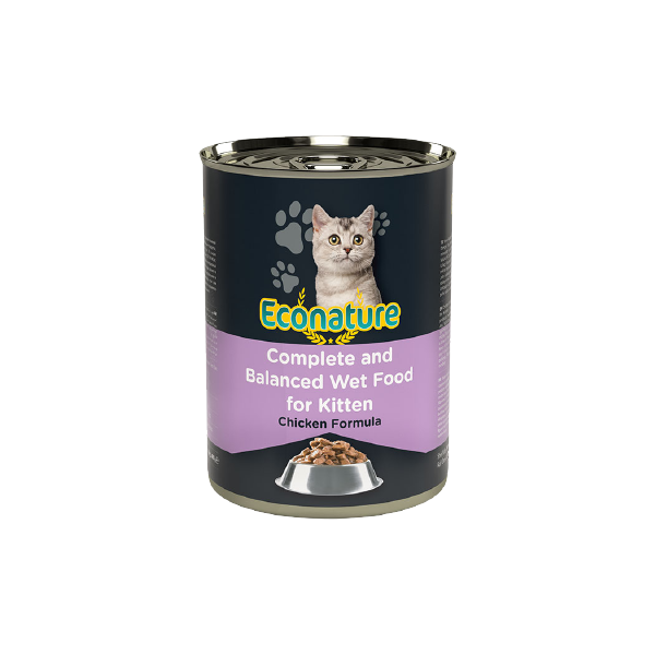 ECONATURE CHICKEN FORMULA WET FOOD FOR KITTEN (400GRAM TIN)