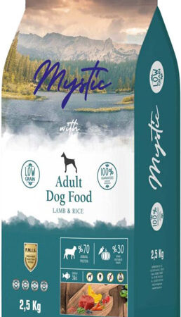 MYSTIC ADULT DOG FOOD 2.5KG LOW GRAIN LAMB & RICE