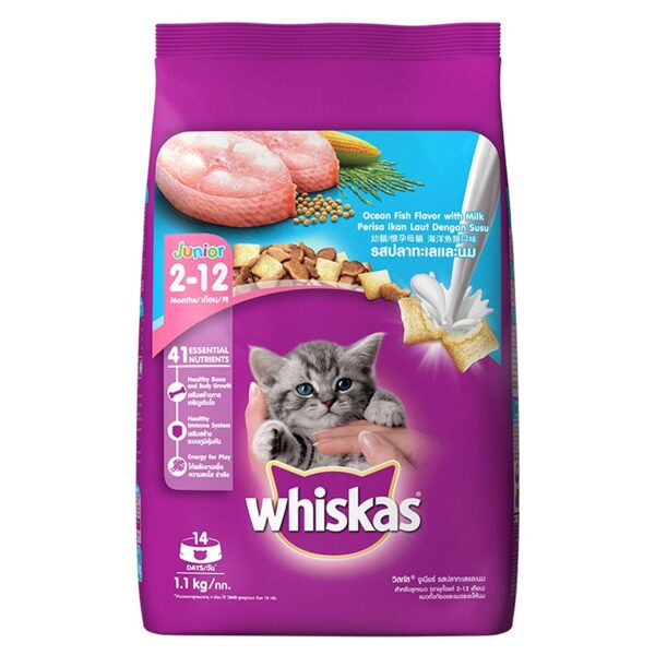 WHISKAS CAT FOOD OCEAN FISH FLAVOUR 1.1 KG