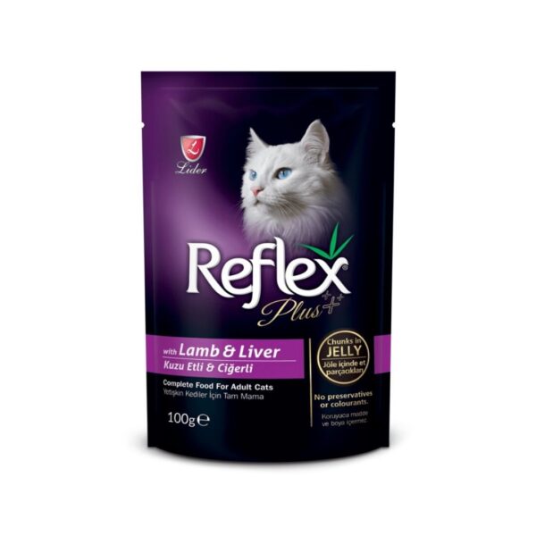 Reflex Plus Cat Food Pouch ‚Lamb n Liver Chunks in Jelly