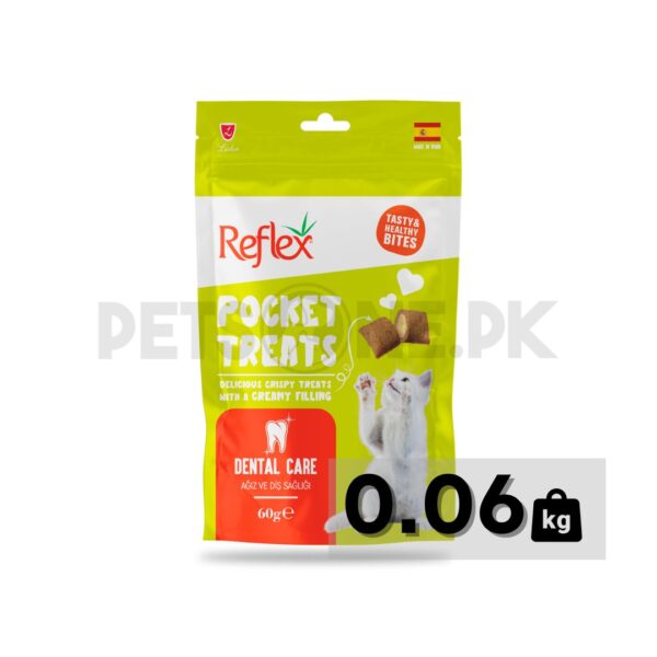 Reflex Pocket Treats Dental Care Adult Cat Treat ‚60 Gram