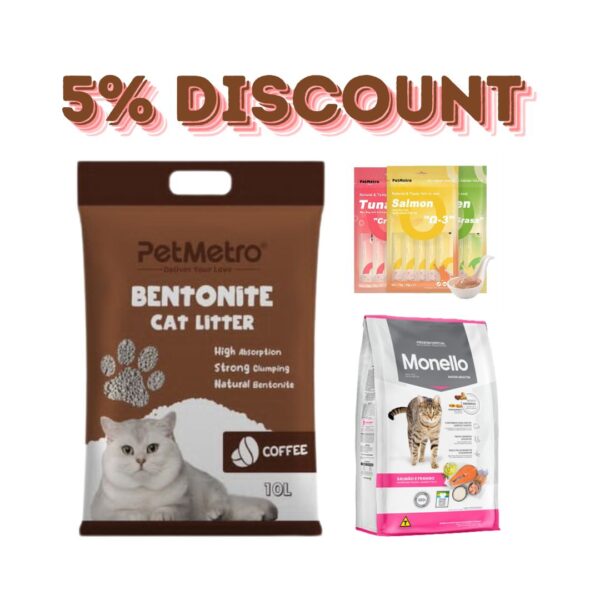 Bundle: Monello / Pet Metro Cat Litter / Treat