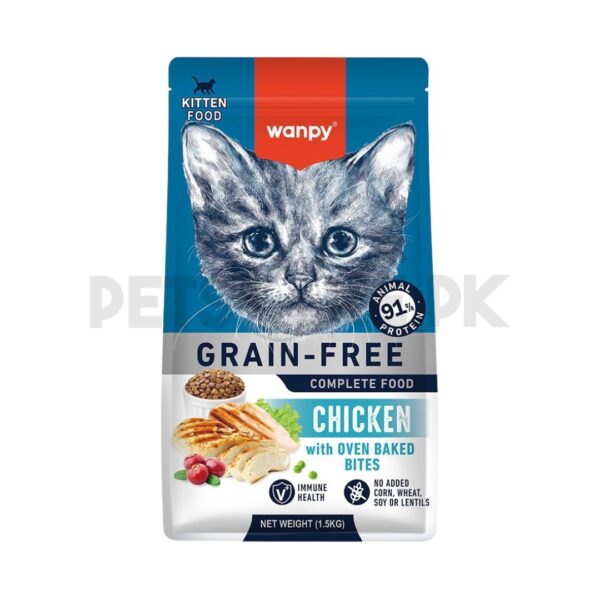 Wanpy Grain Free Chicken Dry Food For Kitten ‚ 1.5 KG