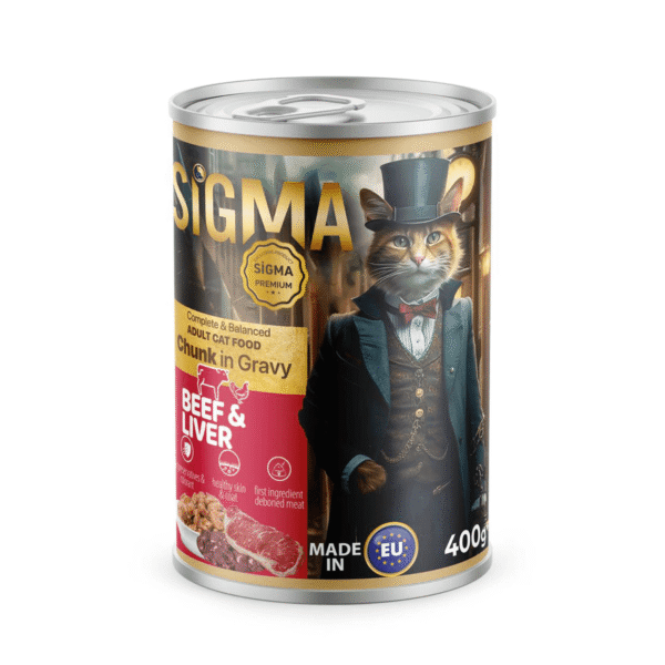 Sigma Chunks In Gravy Beef and Liver Cat Food Tin