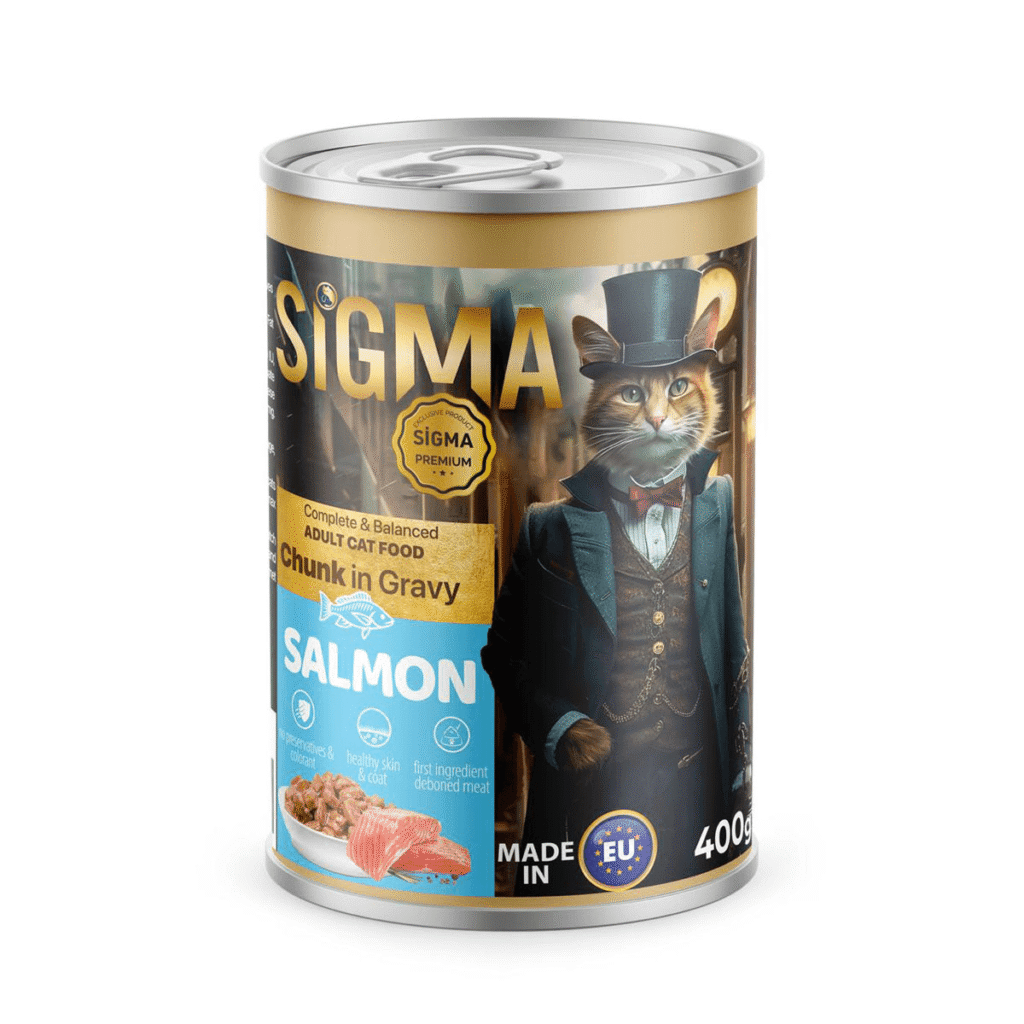 Sigma Chunks In Gravy Salmon Adult Cat Food Tin